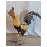 Vintage Metal Rooster Garden Statue Lawn Decor