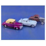 Vintage Die-Cast Miniature Model Cars Trio