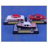 Vintage 1955 Die-Cast Model Cars Trio
