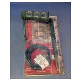 Green Extension Cord With 3-Outlet Power Stake