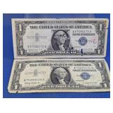 Two 1957 Series $1 Silver Certificates