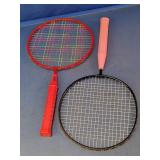 Badminton Racket Pair With Colorful Strings