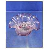 Mikasa Floral Ruffled Glass Bowl