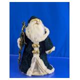 Green Velvet Santa Claus Christmas Figurine