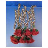 Red & Green Decorative Tassel Curtain Tiebacks