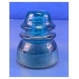 Vtg Blue Glass Telegraph Insulator