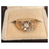 14 karat gold men’s diamond ring