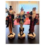 Three 1993 Galleria Lucchese Santa Figurines by Roman, Inc.