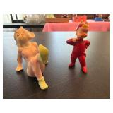 Ceramic Figurines Made in Japan: Devil and Girl Motif