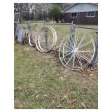 Antique metal wheels