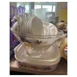 Pyrex bowls and Corning casserole
