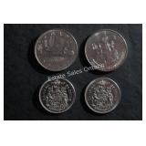 Canadian Dollar & 50 Cent Coins