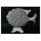 Ceramic Glazed & Silver Gilded Fish