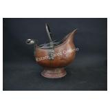 Copper, Brass & Porcelain Coal Scuttle