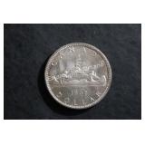 Silver Canadian 1965 Dollar Coin 23.53 grams