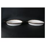 Gold Rimmed Serving Bowls