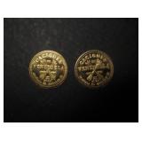 20K Gold Venezuelan Bullion Token Coins 5.059  gr