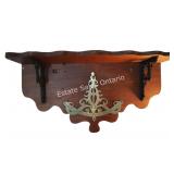 Wooden Shelf & Brass Sextant