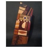 Cubism Hand Carved Wood Box