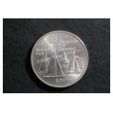 Silver Canadian $5 1976 Olympic Coin  15.5 grams