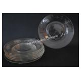 Vintage Etched Glass Plates