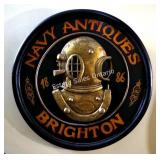 Wooden Navy Antiques Brighton Wall Hanging