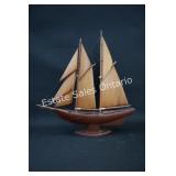 Wooden Ship Model 14.5'H x 13.5'W x 3'D