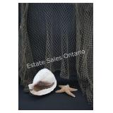 Fishing Net, Conch Sea Shell & Starfish