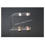 10K Gold Studs & 10K Pearl Earrings 2.62 grams