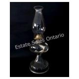 Vintage Fluted Glass Oil Lamp