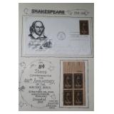 Ten 1963-1964 First Day Covers & Plate Blocks