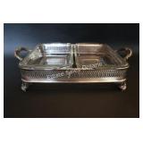 Vintage Electroplate Basket Fire King Ovenware