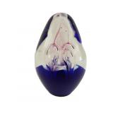 Cobalt Blue Bubbles Paperweight 3.25'H x 2.15'D