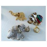Elephant Brooches