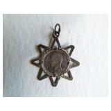 Sterling  Venezuelan 1960 Coin Pendant 2.91 grams