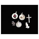 Six Sterling Silver Charms 10.02 grams
