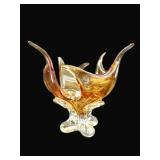 Vintage Chalet Style Glass Vase 8'H x 9.75'W