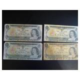 1954 Canadian $1 Bank Notes