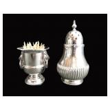 SP Toothpick Holder & Electroplate Sugar Cellar