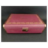 Vintage Wood & Leather Jewellery Box