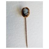 10K Gold Cameo Stickpin  5.04 grams