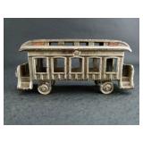 Antique Cast Iron Trolley Train
