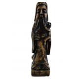 Asian Stone Carved Deity 4.75'H x 1.5'W
