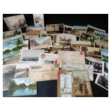 Forty Six Antique Postcards Dated 1900's - 1960's
