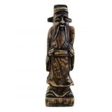 Asian Stone Carved Deity 4.75'H x 1.5'W