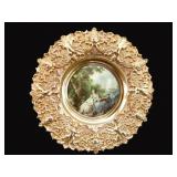 Registrado Gold Relief Metal Porcelain in Frame