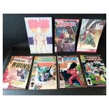 Seven Comic Books