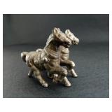 Antique Cast Iron Pair of Horses