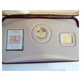 RCM 24K Gold over Silver Coin & Stamp Set 5.39 gr