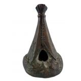 Bronze Teepee Incense Burner 4.75'H x 3.5'W